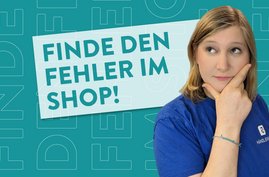 Finde den Fehler Schriftzug